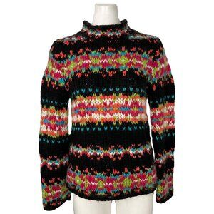I'VORY Handknit Wool Mohair Sweater M Retro